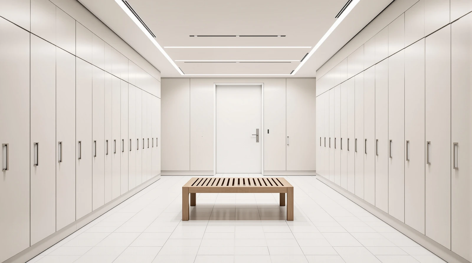商業施設 テナント 従業員 共用ロッカー 管理 - Modern Japanese shopping mall backstage locker roo