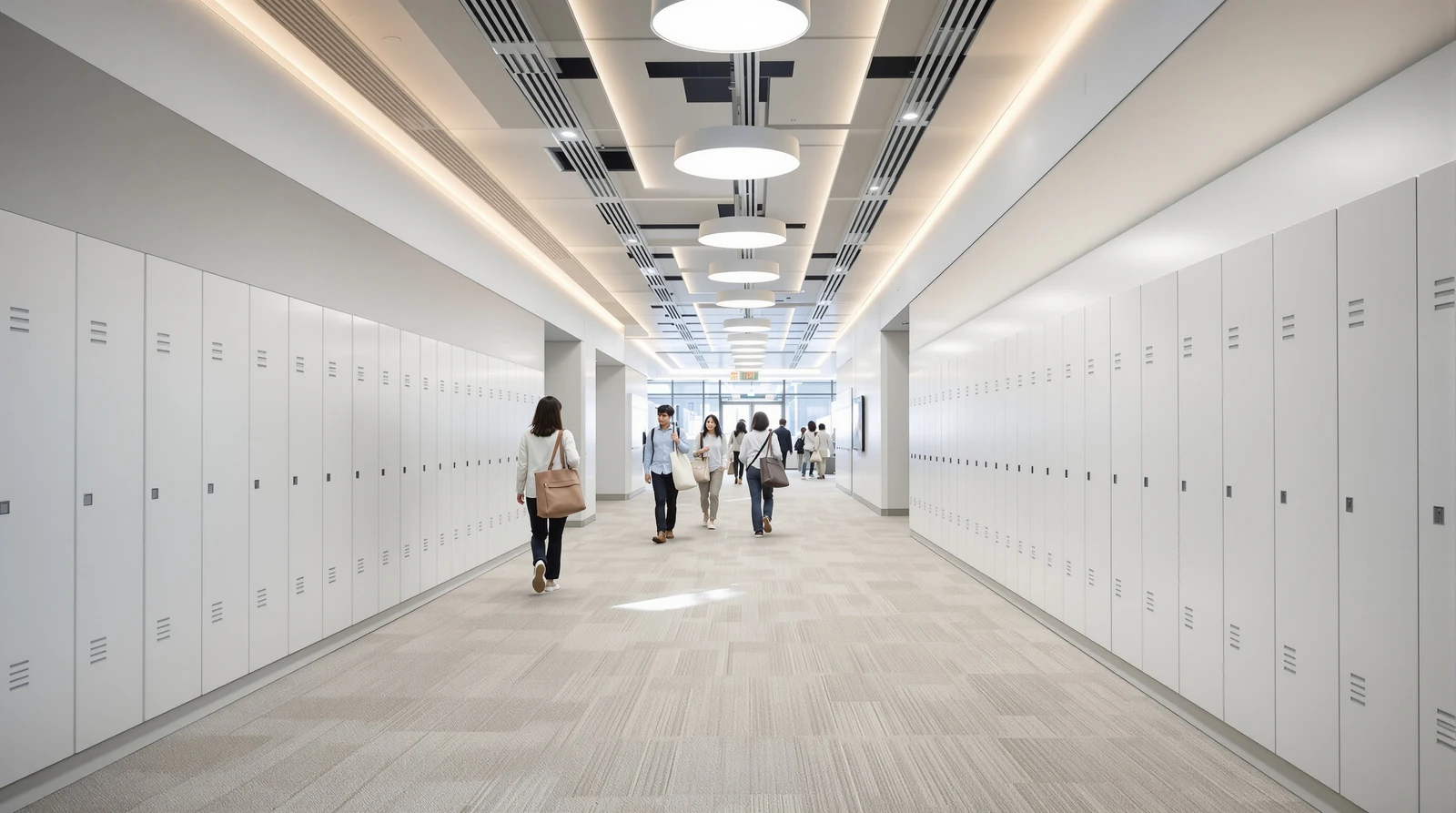 フリーアドレス ロッカー 管理 - Modern open-plan Japanese office with free-address