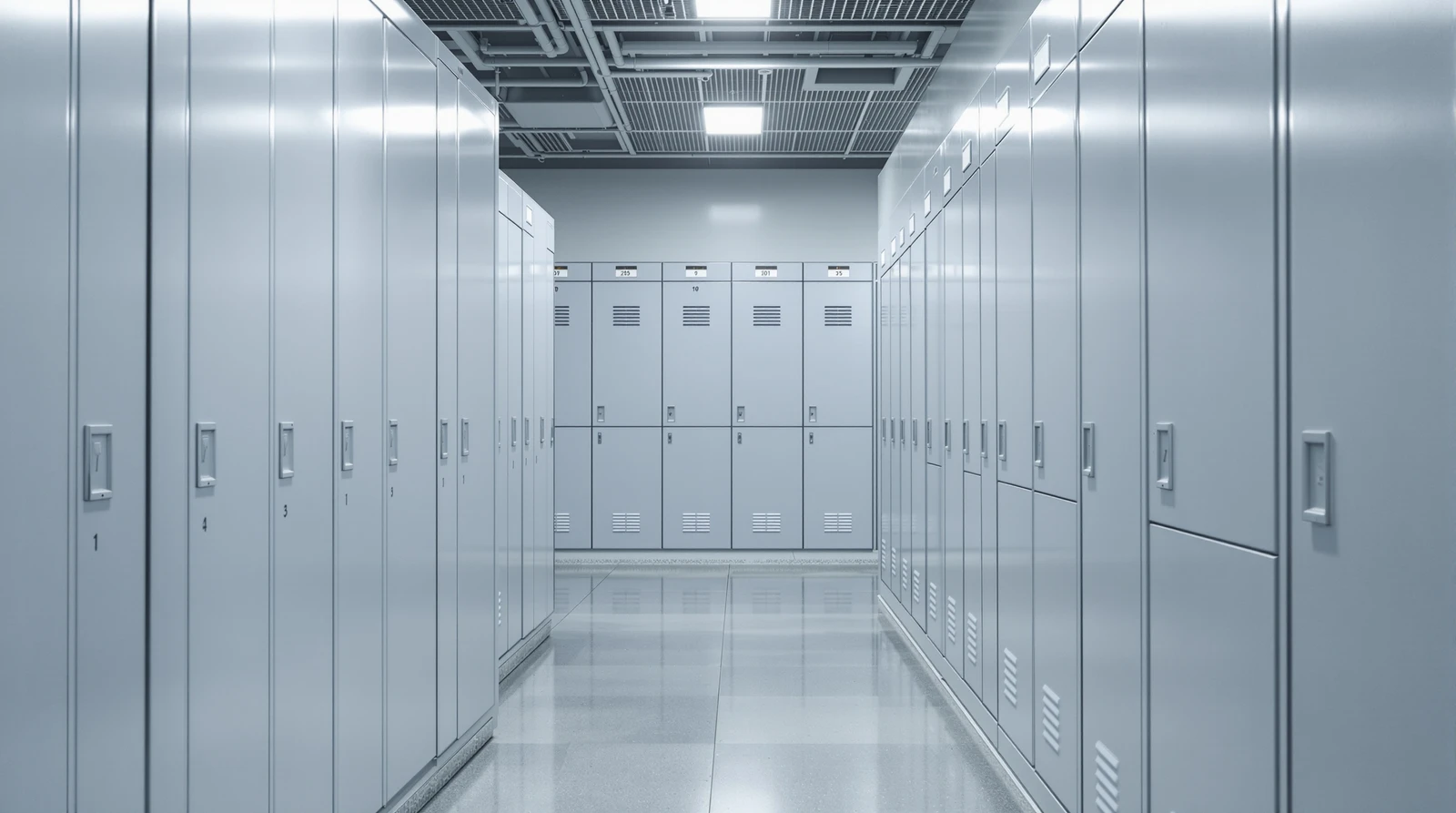 ロッカー 鍵 紛失 対策 - Clean and organized locker room in a modern Japane